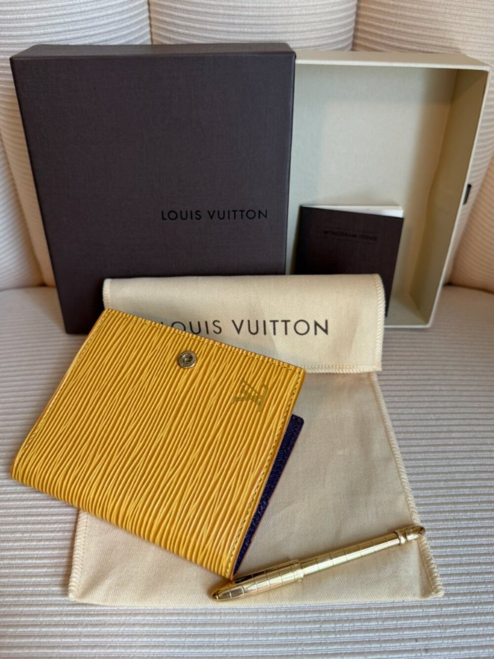 Vintage Louis Vuitton Agenda PM notebook cover/Card Case with a pan